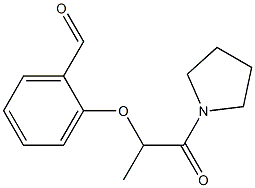 2-{[1-oxo-1-(pyrrolidin-1-yl)propan-2-yl]oxy}benzaldehyde Struktur