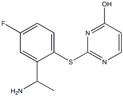 2-{[2-(1-aminoethyl)-4-fluorophenyl]sulfanyl}pyrimidin-4-ol Struktur