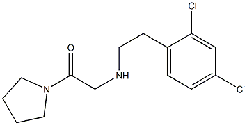 2-{[2-(2,4-dichlorophenyl)ethyl]amino}-1-(pyrrolidin-1-yl)ethan-1-one Struktur