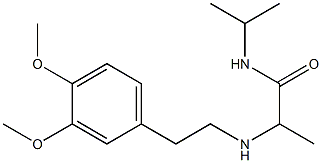 2-{[2-(3,4-dimethoxyphenyl)ethyl]amino}-N-(propan-2-yl)propanamide Struktur