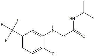 2-{[2-chloro-5-(trifluoromethyl)phenyl]amino}-N-(propan-2-yl)acetamide Struktur