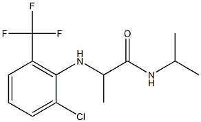 2-{[2-chloro-6-(trifluoromethyl)phenyl]amino}-N-(propan-2-yl)propanamide Struktur