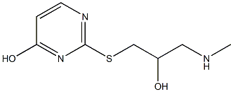 2-{[2-hydroxy-3-(methylamino)propyl]sulfanyl}pyrimidin-4-ol Struktur