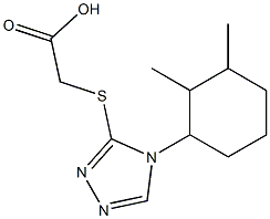 2-{[4-(2,3-dimethylcyclohexyl)-4H-1,2,4-triazol-3-yl]sulfanyl}acetic acid Struktur