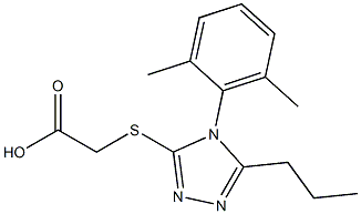 2-{[4-(2,6-dimethylphenyl)-5-propyl-4H-1,2,4-triazol-3-yl]sulfanyl}acetic acid Struktur