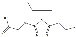 2-{[4-(2-methylbutan-2-yl)-5-propyl-4H-1,2,4-triazol-3-yl]sulfanyl}acetic acid Struktur