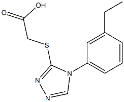 2-{[4-(3-ethylphenyl)-4H-1,2,4-triazol-3-yl]sulfanyl}acetic acid Struktur