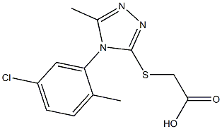 2-{[4-(5-chloro-2-methylphenyl)-5-methyl-4H-1,2,4-triazol-3-yl]sulfanyl}acetic acid Struktur