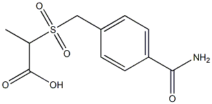 2-{[4-(aminocarbonyl)benzyl]sulfonyl}propanoic acid Struktur