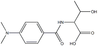 2-{[4-(dimethylamino)benzoyl]amino}-3-hydroxybutanoic acid Struktur