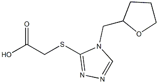 2-{[4-(oxolan-2-ylmethyl)-4H-1,2,4-triazol-3-yl]sulfanyl}acetic acid Struktur