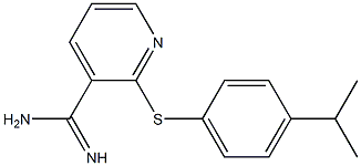 2-{[4-(propan-2-yl)phenyl]sulfanyl}pyridine-3-carboximidamide Struktur