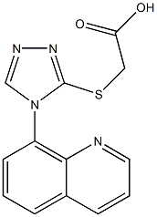 2-{[4-(quinolin-8-yl)-4H-1,2,4-triazol-3-yl]sulfanyl}acetic acid Struktur