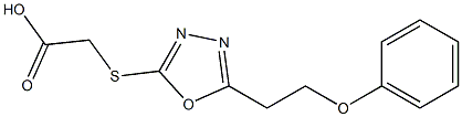 2-{[5-(2-phenoxyethyl)-1,3,4-oxadiazol-2-yl]sulfanyl}acetic acid Struktur