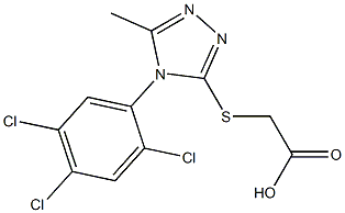 2-{[5-methyl-4-(2,4,5-trichlorophenyl)-4H-1,2,4-triazol-3-yl]sulfanyl}acetic acid Struktur