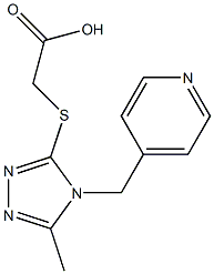 2-{[5-methyl-4-(pyridin-4-ylmethyl)-4H-1,2,4-triazol-3-yl]sulfanyl}acetic acid Struktur