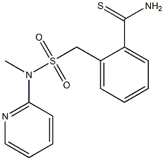 2-{[methyl(pyridin-2-yl)sulfamoyl]methyl}benzene-1-carbothioamide Struktur