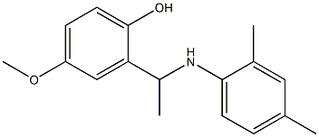 2-{1-[(2,4-dimethylphenyl)amino]ethyl}-4-methoxyphenol Struktur