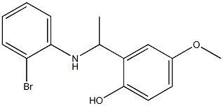 2-{1-[(2-bromophenyl)amino]ethyl}-4-methoxyphenol Struktur