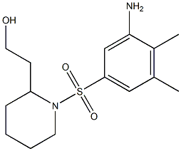 2-{1-[(3-amino-4,5-dimethylbenzene)sulfonyl]piperidin-2-yl}ethan-1-ol Struktur