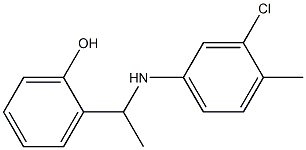 2-{1-[(3-chloro-4-methylphenyl)amino]ethyl}phenol Struktur