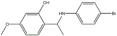 2-{1-[(4-bromophenyl)amino]ethyl}-5-methoxyphenol Struktur