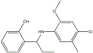 2-{1-[(4-chloro-2-methoxy-5-methylphenyl)amino]propyl}phenol Struktur