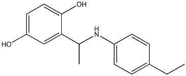 2-{1-[(4-ethylphenyl)amino]ethyl}benzene-1,4-diol Struktur