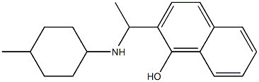 2-{1-[(4-methylcyclohexyl)amino]ethyl}naphthalen-1-ol Struktur