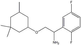 2-{1-amino-2-[(3,3,5-trimethylcyclohexyl)oxy]ethyl}-1,4-difluorobenzene Struktur