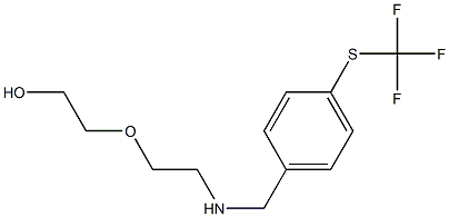 2-{2-[({4-[(trifluoromethyl)sulfanyl]phenyl}methyl)amino]ethoxy}ethan-1-ol Struktur