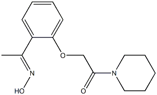 2-{2-[1-(hydroxyimino)ethyl]phenoxy}-1-(piperidin-1-yl)ethan-1-one Struktur