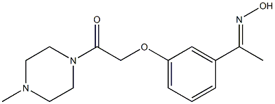 2-{3-[1-(hydroxyimino)ethyl]phenoxy}-1-(4-methylpiperazin-1-yl)ethan-1-one Struktur