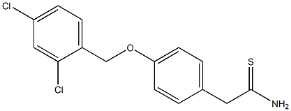 2-{4-[(2,4-dichlorophenyl)methoxy]phenyl}ethanethioamide Struktur