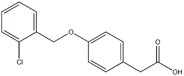 2-{4-[(2-chlorophenyl)methoxy]phenyl}acetic acid Struktur