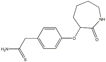 2-{4-[(2-oxoazepan-3-yl)oxy]phenyl}ethanethioamide Struktur