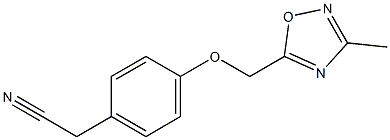 2-{4-[(3-methyl-1,2,4-oxadiazol-5-yl)methoxy]phenyl}acetonitrile Struktur