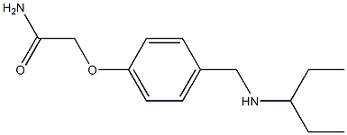 2-{4-[(pentan-3-ylamino)methyl]phenoxy}acetamide Struktur