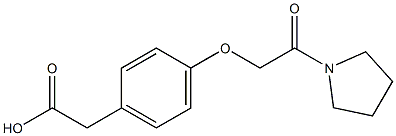 2-{4-[2-oxo-2-(pyrrolidin-1-yl)ethoxy]phenyl}acetic acid Struktur