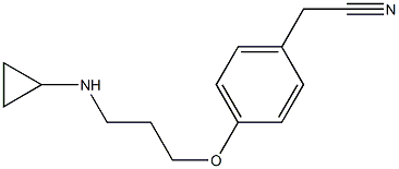 2-{4-[3-(cyclopropylamino)propoxy]phenyl}acetonitrile Struktur