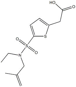 2-{5-[ethyl(2-methylprop-2-en-1-yl)sulfamoyl]thiophen-2-yl}acetic acid Struktur