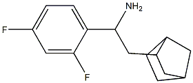 2-{bicyclo[2.2.1]heptan-2-yl}-1-(2,4-difluorophenyl)ethan-1-amine Struktur