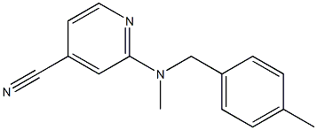 2-{methyl[(4-methylphenyl)methyl]amino}pyridine-4-carbonitrile Struktur