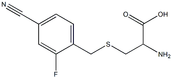 2-amino-3-[(4-cyano-2-fluorobenzyl)thio]propanoic acid Struktur