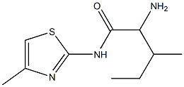 2-amino-3-methyl-N-(4-methyl-1,3-thiazol-2-yl)pentanamide Struktur