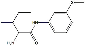 2-amino-3-methyl-N-[3-(methylthio)phenyl]pentanamide Struktur