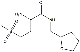 2-amino-4-(methylsulfonyl)-N-(tetrahydrofuran-2-ylmethyl)butanamide Struktur