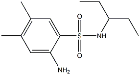 2-amino-4,5-dimethyl-N-(pentan-3-yl)benzene-1-sulfonamide Struktur