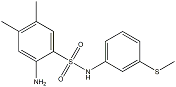 2-amino-4,5-dimethyl-N-[3-(methylsulfanyl)phenyl]benzene-1-sulfonamide Struktur