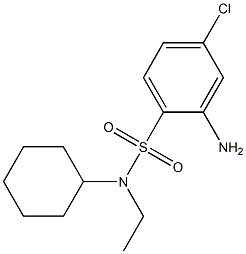 2-amino-4-chloro-N-cyclohexyl-N-ethylbenzene-1-sulfonamide Struktur